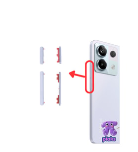 Redmi Note 13 Pro 5G Açma Kapama Ve Yan Ses Tuşu Plastik Düğme 2312DRA50G 2312DRA50C Uyumlu