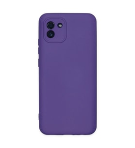 Samsung Galaxy A03 Kılıf Nano İçi Kadife Silikon - Mor