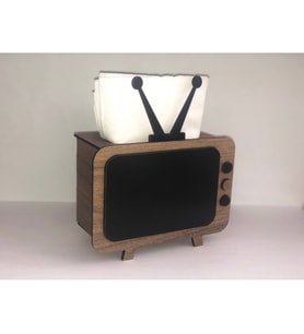 Ahşap Nostaji TV Peçetelik