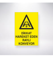 Dikkat Hareket Eden Raylı Konveynor