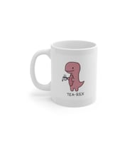 Beyaz Tea Rex Baskılı Kupa