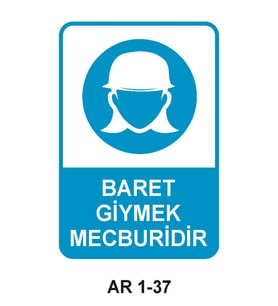 İŞ GÜVENLİĞİ UYARI LEVHASI 1 ADET PVC 21 X 29CM