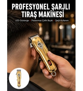 Type-C Şarjlı LCD Ekranlı Profesyonel Saç Sakal Tıraş Makinesi Yeni Nesil