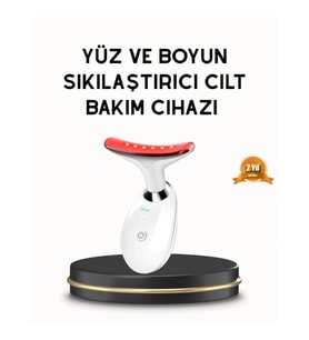 Mey İthalat® Boyun ve Gıdı Toparlayıcı EMS Cilt Sıkılaştırıcı 7000 Titreşim Isı Terapisi