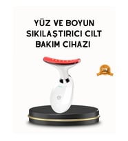 Mey İthalat® Boyun ve Gıdı Toparlayıcı EMS Cilt Sıkılaştırıcı 7000 Titreşim Isı Terapisi