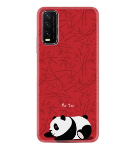 Vivo Y11s Kılıf Resimli Desenli Silikon Platinium Series Sleeping Panda 1810