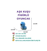 Mavi Aşk Kuşu - Aşk Temalı 3D Mini Figür