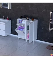 Modilayn YENİCE 100x97x32,5 cm 3 raflı ve sepetli dolap ile çamaşırlarınız artık daha düzenli.