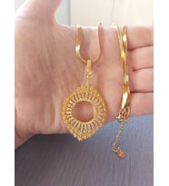 çeyrek gram uyumlu kolye 50cm kolye 24ayar altın kaplma