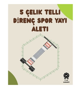 Mey İthalat® Ergonomik Tutma Yerli, Pedallı ve Ayarlanabilir Elastik Yaylı Spor Ekipmanı