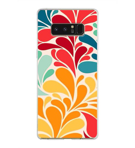 PrintiFy Samsung Galaxy Note 8 ile Uyumlu 1mm Slim Fit Retro Colors 5 Baskılı Şeffaf  Kılıf