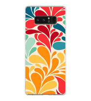 PrintiFy Samsung Galaxy Note 8 ile Uyumlu 1mm Slim Fit Retro Colors 5 Baskılı Şeffaf  Kılıf
