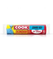 Cook Ekonomik Jumbo Boy Çöp Torbası 80 x 110 Cm 10 lu Rulo