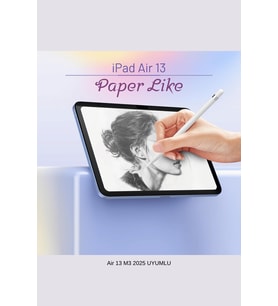iPad Air 13 2025 M3 Çip Uyumlu Paper Like Ekran Koruyucu Gerçek Kağıt Hissi Parlama Önleyici