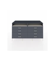 Kronos Konsol 2 Raflı 8 Çekmeceli  176x59x99 Antrasit-Aytaşı/Antrasit