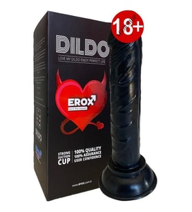 Erox Dildo Blues Yumuşak Doku Realistik siyahi Penis 14 cm