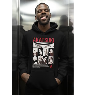 Akatsuki Naruto Baskılı Unisex Oversize Anime Karakter Hoodie