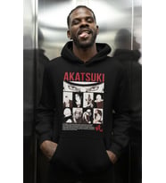 Akatsuki Naruto Baskılı Unisex Oversize Anime Karakter Hoodie