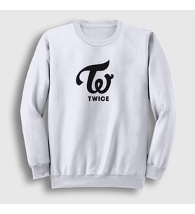 Presmono Unisex Beyaz Logo V2 K-Pop Twice Sweatshirt 281059tt (Beyaz)