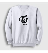 Presmono Unisex Beyaz Logo V2 K-Pop Twice Sweatshirt 281059tt (Beyaz)