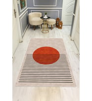 Modern Desenli Dijital Baskı Kaymaz Taban Halı H0958