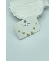 Vip Gold 6'lı Kalp Küpe - 25-vip131
