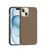 Apple iPhone 14 Uyumlu Kılıf M-safe Şarj Özellikli Karbon Fiber Görünümlü Zore Gros Kapak (Gümüş)