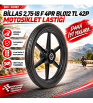 Billas 2.75-18 TL 4PR 42P BL012 Motosiklet Lastiği