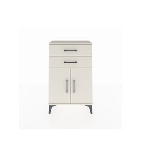 Arges Komodin Tek Raflı 2 Çekmeceli 2 Kapaklı 60x30x96 Aytaşı-Aytaşı