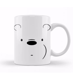 We Bare Bears Ice Bear Face Kupa Bardak Porselen