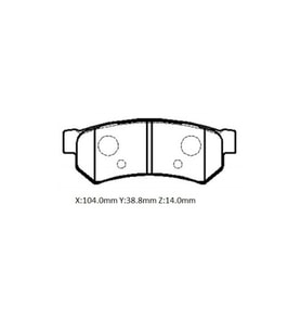 CHEVROLET AVEO- SD- 07/12; ARKA FREN BALATASI (DİSK) (103,9x38,8x14)(BRAMAX) 96800089 5132-6360