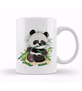 Sevimli Panda Kupa Bardak Porselen