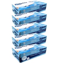 Dolphin Tek Kullanımlık Lateks Mavi Pudrasız Nitril Muayne Eldiveni Small Küçük Boy -100'lü 5 Paket