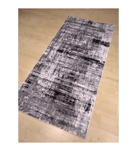 GABARDİN HALI MABEL 0330 GRİ SİYAH MODERN HALI 98X200 CM