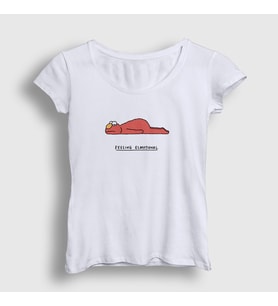 Presmono Kadın Beyaz Feeling Elmotional T-Shirt 288172tt