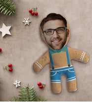 BK Gift Kişiye Özel Fotoğraflı Kurabiye Adam Kostümlü Erkek Bebek Yastık-4