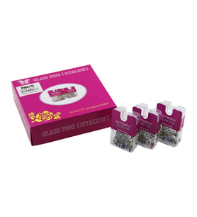 GLASS PINS HYALINE BUTTERFLY 1200 ADET RENKLİ TOPLU BAŞÖRTÜ İĞNESİ ŞEFFAF PLASTİK ASKILIKLI KUTULU (5343)