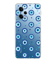 PrintiFy Xiaomi Redmi Note 12 Pro 5G ile Uyumlu 1mm Slim Fit Nazar Boncuğu 1 Baskılı Şeffaf  Kılıf