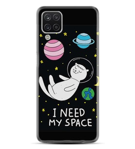 Kılıfland Samsung Galaxy A12 Kılıf Silikon Resimli Kapak I Need My Space Stok 918