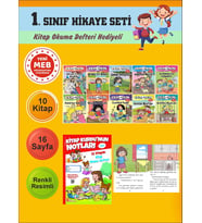 1.Sınıflar İçin Okumayı Sevdiren 10 lu Hikaye Seti 12 (Kitap Okuma Defteri Hediyeli)