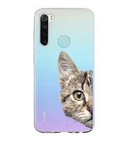 Xiaomi Redmi Note 8 Uyumlu Kapak Catface Tasarımlı Şeffaf Silikon Kılıf