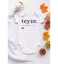 Unisex Bebek Beyaz Teyze Tdk Çıtçıtlı Kısa Kol Body Zıbın