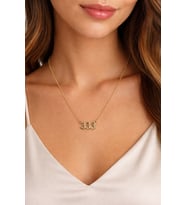 Altın Renk 333 Sayı Figürlü Zincir Kolye Unisex Yetişkin Aksesuar