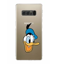 Samsung Galaxy Note 8  Kamera Korumalı Kapak Donald Duck Tasarımlı  Şeffaf  Kılıf