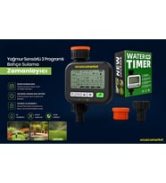 Yağmur Sensörlü 3 Programlı Dijital Bahçe Sulama Zamanlayıcı (Lcd Ekran-Digital Progranabilir)