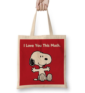 Snoopy And Friends Bez Çanta Uzun Saplı