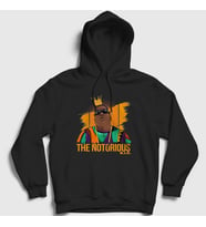 Presmono Unisex Beyaz King The Notorious BIG Kapüşonlu Sweatshirt 40984tt (Siyah)