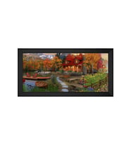 Manzara Temalı Kanvas Tablo 50 x 70 cm Siyah Çerçeve