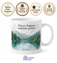 Bolu Abant Esintili Baskılı Kupa Bardak - Doğa Temalı Özel Tasarım Hediye