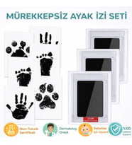 Mürekkepsiz El ve Ayak İzi Seti, Pratik Güvenli Evde Kolayca El Ayak İzi Hatırası Oluşturun 1 ADET